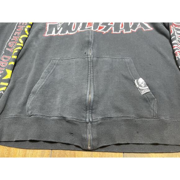Y2K Metal Mulisha Rockstar Energy Drink Black Hoodie Size XL - Picture 2 of 14